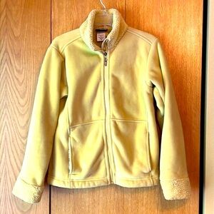 VINTAGE Patagonia Synchilla MEDIUM women banana yellow cozy zip up fleece jacket